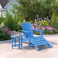 thumbnail image 4 of WestinTrends Dylan Outdoor Adirondack Chair With Ottoman And Side Table 3-Piece Set, Pacific Blue, 4 of 17