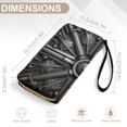 thumbnail image 6 of Womens Wallet Bifold Ladies Cluth Bag Wristlet Wrist Strap Long Purse Retro Iron Art Design, 6 of 6