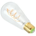 thumbnail image 4 of Ampoule E27, Ampoule LED Rétro ST64 Filament Spiralé Flexible pour Pièces de Lampe Extérieure pour Outils Électriques pour Lampes Domestiques Transparent, 4 of 8