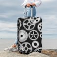 thumbnail image 7 of Susaid Metallic Gears Print Elastic Washable Suitcase Cover with Hidden Zipper, Fits 18-32 Inch Luggage for Protection During Travel-X-Large, 7 of 7