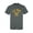 Dark Heather, variant on U.S. Navy Vintage Arch Logo with gold ink Adult Short Sleeve T-shirt