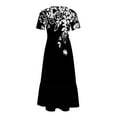 thumbnail image 4 of IROINNID Summer Dresses for Women 2024, Women Wedding Guest Maxi Dresses with Short Sleeve and Round Neck Printed Summer Ruffled Dresses, 4 of 4