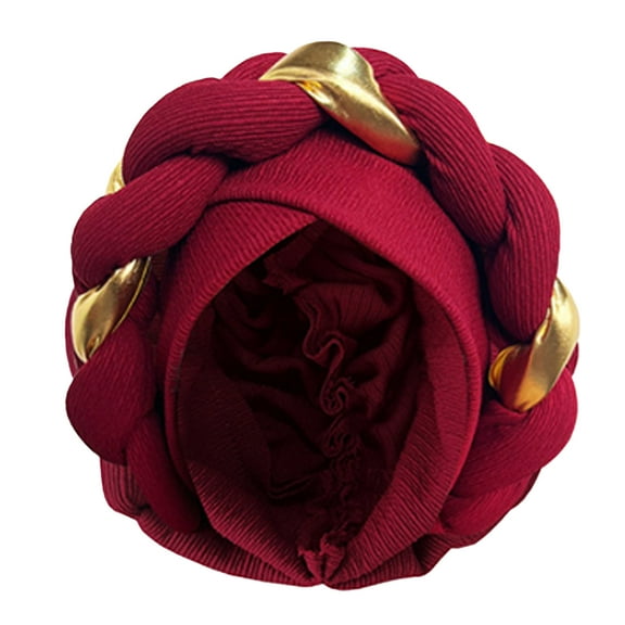 Kripyery Adult Cap Women Hat with Twisted Knitted High Elasticity, Anti-slip Beanie, Color Matching, Ethnic Style, Traditional Vintage, and Windproof Hair Protection