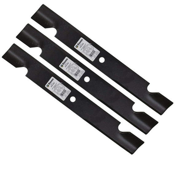 Notched Hi-Lift Blades for Dixie Chopper Lawn Mowers 20" (3-Pack) Requires 3 for 60" Decks / 355-036, 30227-60, 08899100