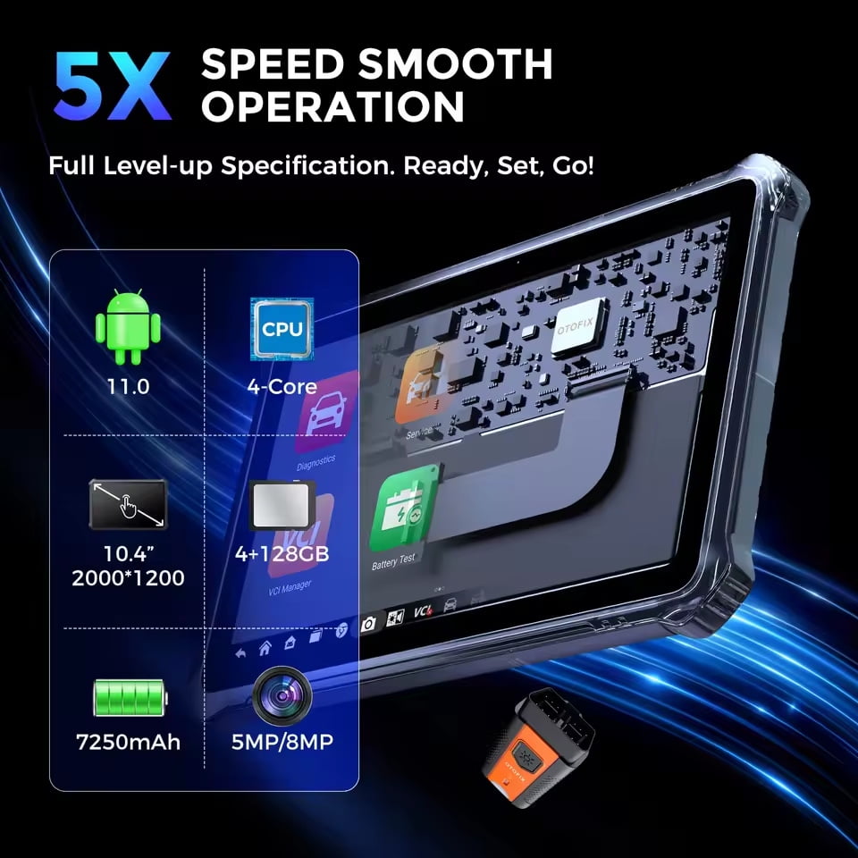OTOFIX D1 Max Diagnostic Scanner Bi-Directional Bluetooth Scan Tool ECU Coding OBD2 Diagnostic Tools 2 Year Free Update