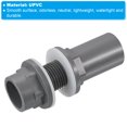 thumbnail image 4 of Uxcell ID Water Tank Pipe Fitting Straight Tube Adapter Connector, Grey 3/4" 1, 4 of 6