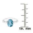 thumbnail image 3 of Sterling Silver with Natural Aquamarine Solitaire Ring, 3 of 3