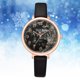 thumbnail image 2 of Reloj de pareja con esfera numérica y correa de cuero de PU estrecha a la moda (negro), 2 of 3