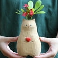 thumbnail image 6 of Clearance!Zynic Handmade Wooden Cat Vase Solid Wood Handmade Vase Solid Wood Cat Statue Vase Modern Shelf Decor Cat Lover Gift Home Decor for Mantel Party Living Room, 6 of 10