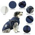 thumbnail image 4 of SILVERCELL Dogs Waterproof Warm Coat Vests Adjustable Reflective Rainproof Jacket Pet Dog's Padded Vest Clothes with Built in Harness Windproof Zipper Snow Coats Snowsuit for Small Medium Large Dogs, 4 of 9