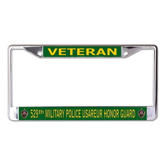 Veteran 529th Military Police Usareur Honor Guard Chrome License Plate Frame