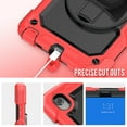 thumbnail image 7 of Dteck for Lenovo Tab M8 3rd Gen 2022 Tablet Case with Built in Screen Protector, Heavy Duty Rugged Cover with Rotating Stand Hand / Shoulder Strap for Lenovo Tab M8 (TB-8505F/8505X),Red, 7 of 7