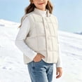 thumbnail image 2 of StSilkitty Puffer Vest for Boys Girls Sleeveless Crew Neck Button down Jacket Vests with Pockets Winter Outdoor Warm Outerwear, 2 of 8