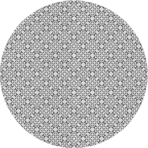 Ahgly Company Indoor Square Patterned Platinum Gray Area Rugs, 3' Square