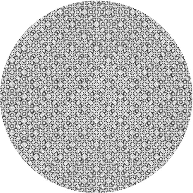 Ahgly Company Machine Washable Indoor Square Transitional Platinum Gray Area Rugs, 3' Square