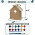 thumbnail image 2 of DIY Homemade Wood Birdhouse Kit: Easy Paint & Build - Customizable Design - Fun Activity for Creativity - Arts & Crafts for Kids Ages 3-12, Includes Paints & Brushes, 2 of 9