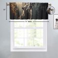 thumbnail image 4 of Wolf Window Curtain Valances Forest Wolf Howling Wildlife Animal Jungle Nature Scenery Rod Pocket Valances for Bedroom Living Room Dining Room 54 by 18 in, 1 Panel, 4 of 6