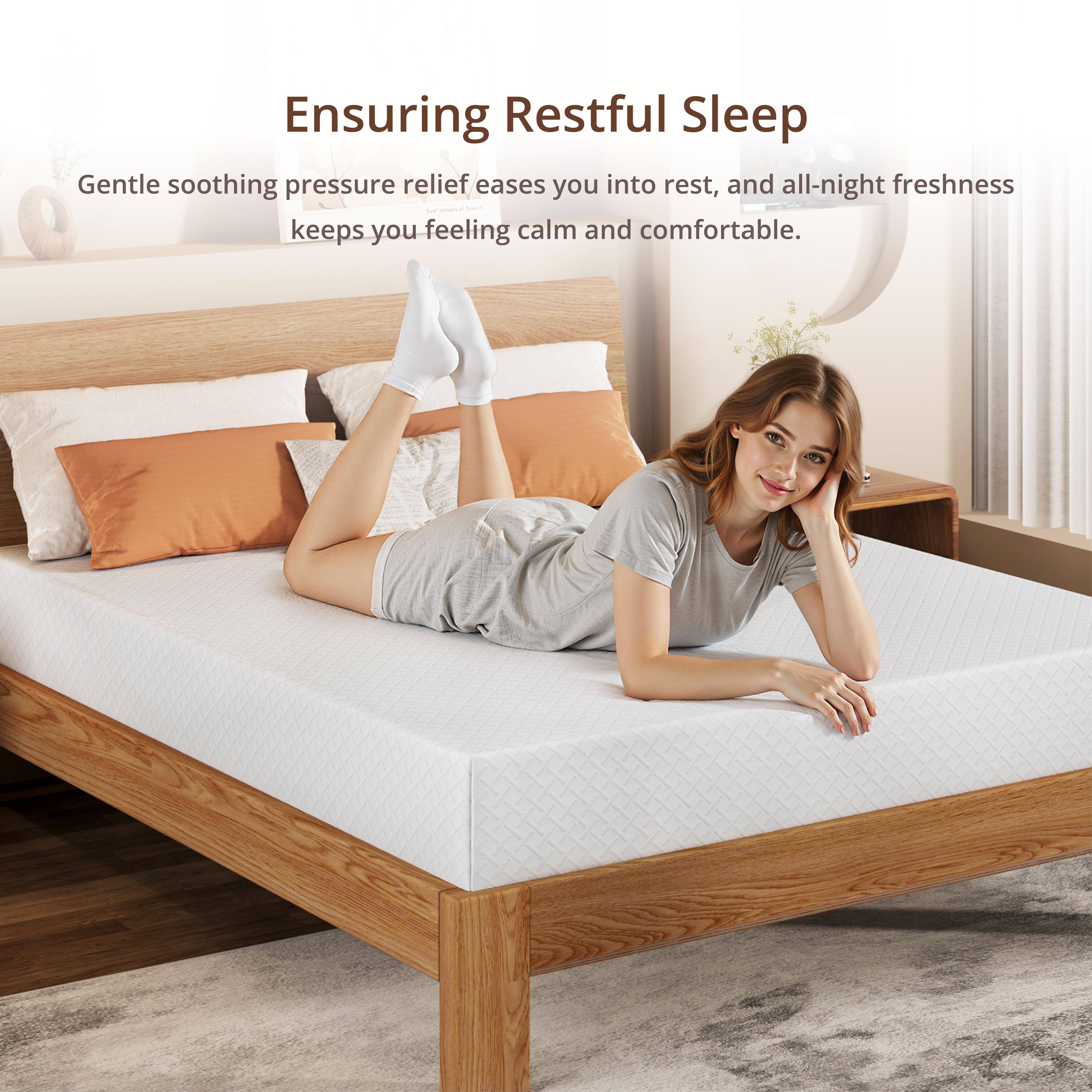 EGOHOME TrueZen Full Mattress, 8" Memory Foam Mattresses in a Box, Medium