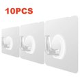 thumbnail image 2 of Ganchos de pared transparentes, gancho de pared multiusos, resistente, adhesivo, colgadores de puerta, estante de carga, fuerte, baño, cocina, 2 of 4