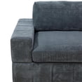thumbnail image 5 of Dark Grey Corduroy 5-Piece Living Room Sofa Set Left Armchair and Recliner, 5 of 8