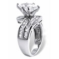 thumbnail image 2 of PalmBeach Jewelry 4.10 TCW Marquise-Cut Cubic Zirconia Platinum-plated Sterling Silver Engagement/Anniversary Ring, 2 of 5
