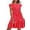 Red Flower Print, variant on Zeagoo Women Summer Casual Dresses Shift Tunic V Neck Tiered Ruffle Dress A-Line Short Sleeve Dress