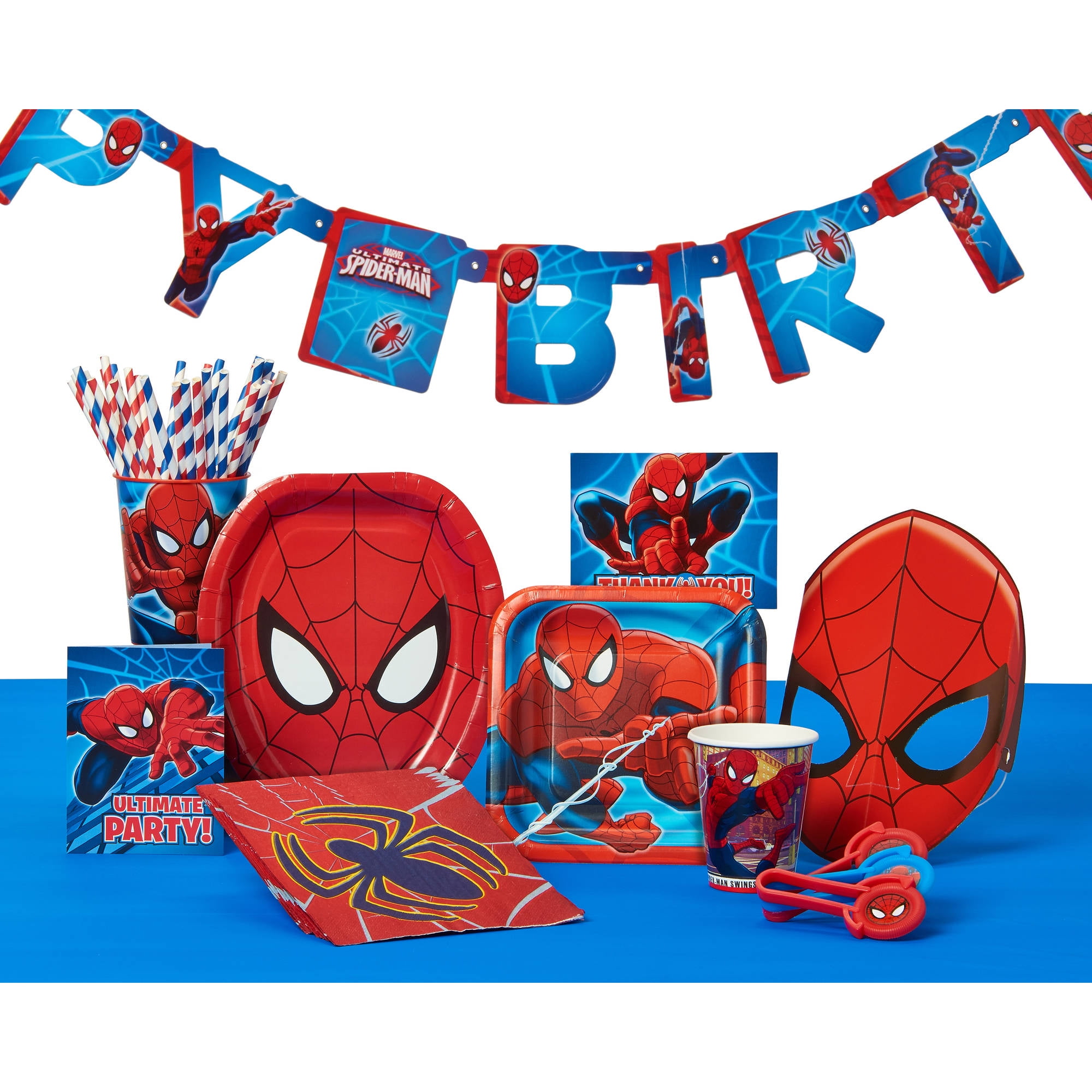  The Amazing Spider-Man 3D Square Dinner Plates (8) Party  Accessory : Home & Kitchen