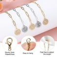 thumbnail image 4 of Uxcell 2pcs Letter Charm Accessories Round Chain Cup Charm for Tumbler Cup, Gold/Silver(Letter Z), 4 of 5
