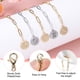 thumbnail image 4 of Uxcell 2 piezas de accesorios de encanto de letras, encanto de cadena redonda para taza, dorado/plata (letra A), 4 of 5