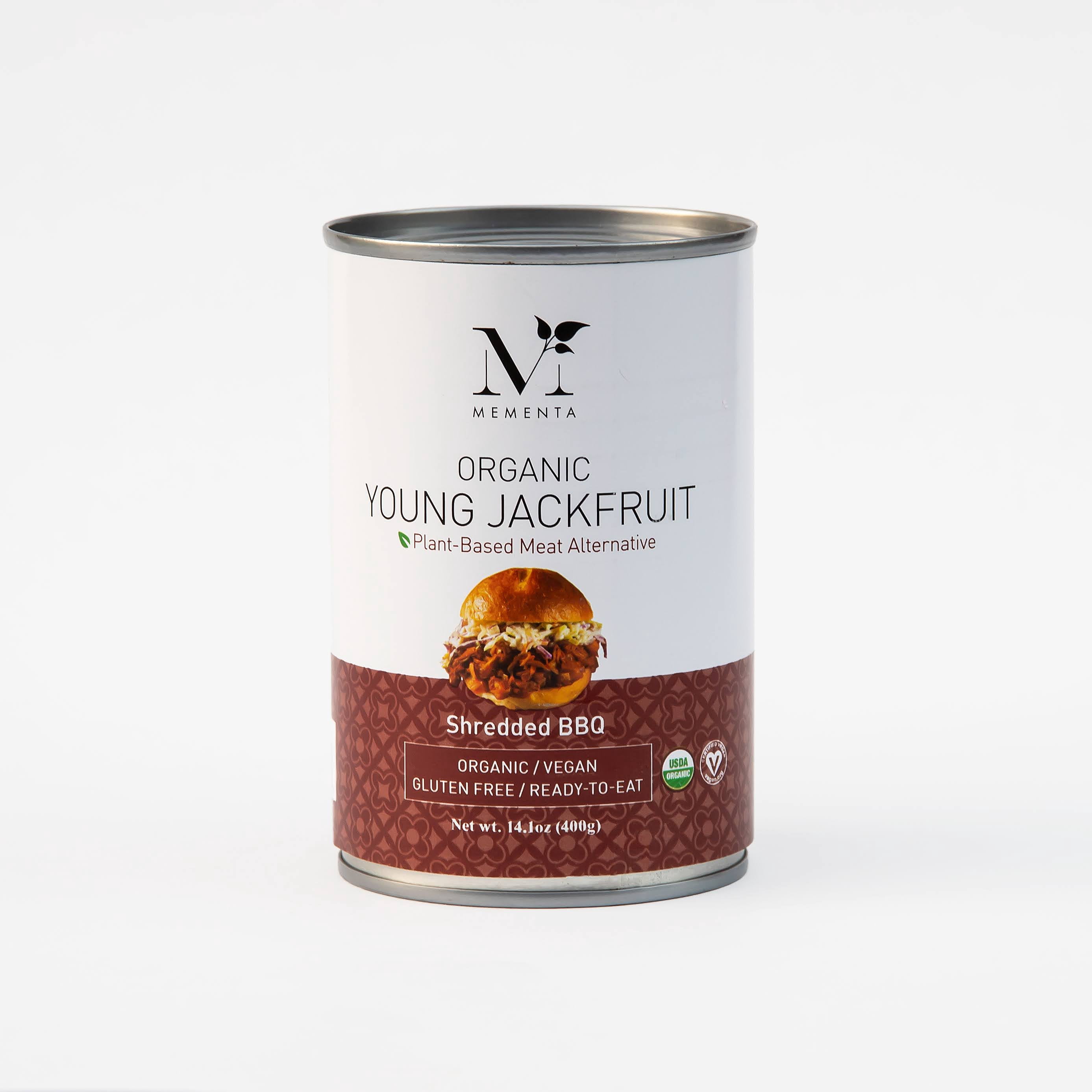 Mementa Inc (6 Pack) Organic BBQ Jackfruit, 14 oz Can
