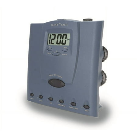 Sound Oasis S-560-03 Sleep Therapy System with Jumbo Alarm Clock, Blue