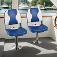 thumbnail image 2 of Gymax 2-Pack Boat Seats Folding Low Back Boat Chairs w/Thick Sponge Padding Hinges, 2 of 10
