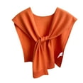 thumbnail image 2 of Womens Solid Knitted Small Shawl Outwear Spring Fall Wrap, 2 of 2