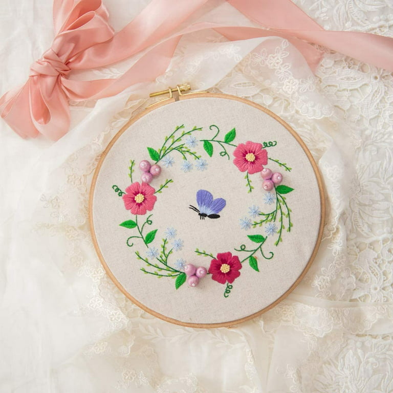 Stamped Embroidery Kit for Beginners with Pattern