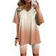 thumbnail image 4 of Blusas para las Mujeres Casual, Cuello en V de Manga Corta Impresa Superior Y Suelto Pantalones Cortos, Conjuntos de Moda de Verano, 4 of 4