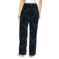 thumbnail image 3 of Xecao Black Fish scales Women's Straight Lounge Pajama Pants: The Epitome of Relaxed Sleepwear, 3 of 9