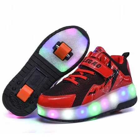 

GEDER-S2 Boys LED Light Soft-soled Sneakers Lightweight Breathable Non-slip Casual Shoes