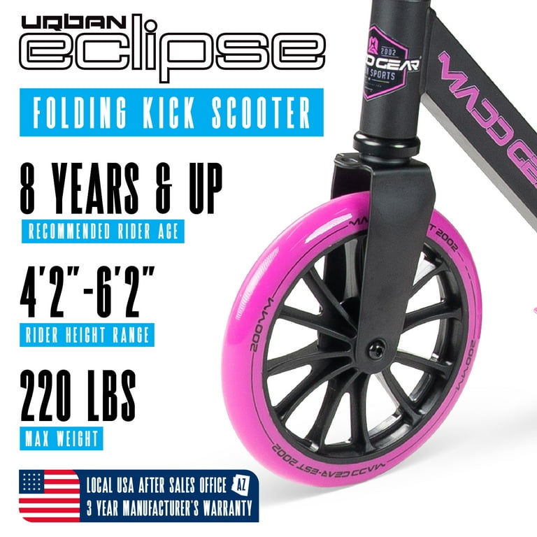 Madd Gear Eclipse Commuter 200mm Wheels Scooter - Great For Kids