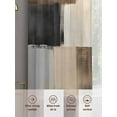 thumbnail image 6 of Abstract Plaid Sheer Curtains 54 Inches Long 2 Panels Brown Distressed Color Block Modern Oil Painting Light Filtering Semi Sheer Window Curtains Drapes for Bedroom Living Room 52"x54", 6 of 7