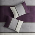 thumbnail image 6 of Madison Park Palisades 7 Piece Faux Suede Comforter Set in Purple, 6 of 9