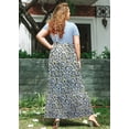 thumbnail image 7 of SHOWMALL Plus Size Summer Maxi Dress for Women Colorful Leopard Spots 4X Short Sleeve Crewneck Casual Beach Bohemian Full-Length Long Sun Dresses with Pockets, 7 of 7