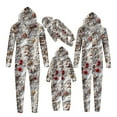 thumbnail image 6 of Penkiiy Family Matching Christmas Pajamas Set One Piece Striped Hooded Sleepwear Santa Claus Elf Onesie Outfit 3 Months Multicolor, 6 of 6