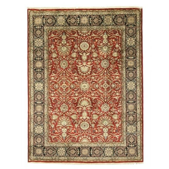 EORC OOAK-9179 8 Pi 11 x 12 Pi Main Nouée Laine Sarouk Tapis Oriental Traditionnel&44; Rouge - Rectangle