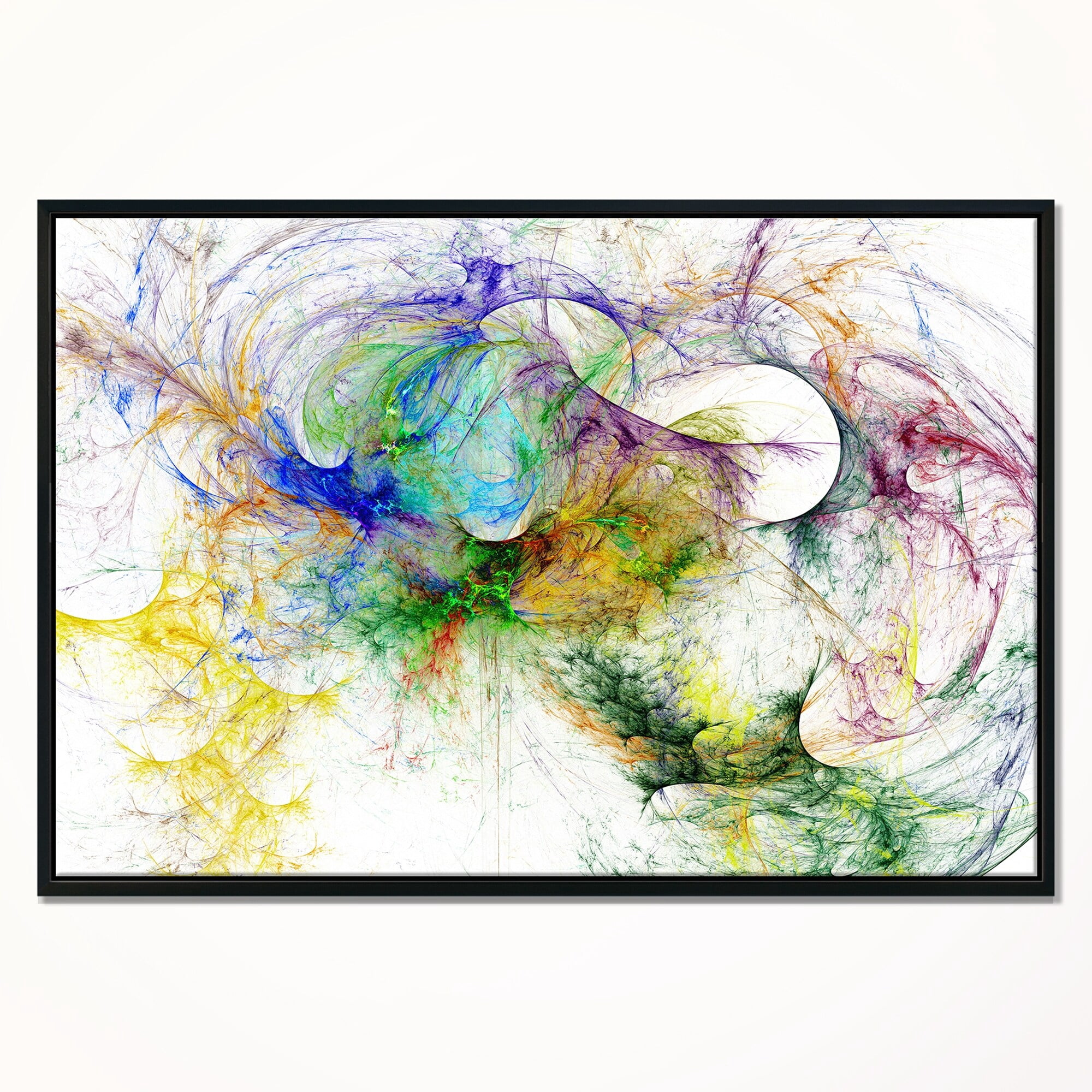 Designart ' Wings of Angels Purple ' Abstract Framed Canvas art print