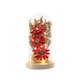 thumbnail image 5 of Advancent Cúpula de flores para Hotel en casa con Base de decoración de cadena de luz portátil de escritorio adorno brillante regalo de Rojo 2piezas, 5 of 6