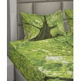 thumbnail image 2 of Ambesonne Country Fitted & Top Sheet Set with Shams, Old Big Majestic Tree, Green Brown, 2 of 4