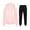 Pink, variant on VANLOFE Women's Gray Hoodies Pants Suit Fashion Women Casual Hooded Slim Zipper Fleece Sweater Suit Coat Long Sleeve Solid Color Coat 2XL(S-2XL)
