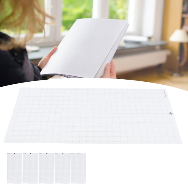 Tapete De Corte Antideslizante, Tapete De Corte Transparente De 24 X 12 Pulgadas, 5 Piezas Para Cartón