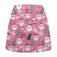 thumbnail image 6 of Yuyamidu Santa Claus Tennis Skort Pink Christmas Tennis Skirts for Women High Waisted Golf Pickleball Skirt with Shorts Pocket Cute Activewear Size M, 6 of 8