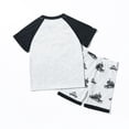 thumbnail image 4 of TAIAOJING Boys Outfits Sets 2-8 Years Dinosaur Print Short Sleeve Shirt And Shorts Comfy Casual Playwear For Toddler Kids Summer Spring Everyday Wear Lovely 7-8Y, 4 of 8